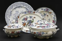 Lot 379 - A large quantity of Victorian and later transfer printed pottery dinner wares