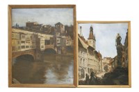 Lot 482 - Two oil on board paintings