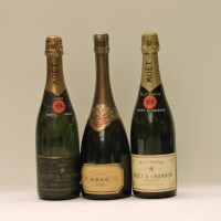 Lot 73 - Assorted Champagne to include one bottle each: Moët & Chandon