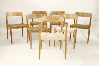 Lot 463 - Six Danish 'No. 75' chairs