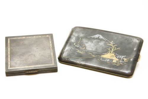 Lot 68 - An English silver engine turned cigarette case