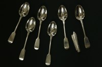 Lot 67 - Six Georgian silver teaspoons