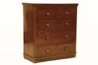 Lot 603 - A Victorian mahogany chest of two short over three long drawers