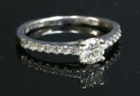 Lot 453 - An 18ct white gold single stone diamond ring