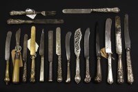 Lot 99 - The Bill Brown cutlery collection: 16 silver handled knives