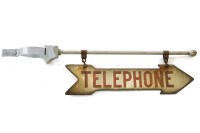 Lot 353 - A 'telephone' double sided sign