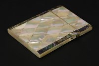 Lot 70 - A 19th century mother of pearl and abalone card case