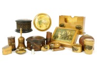Lot 120 - A collection of Mauchline ware and fern ware