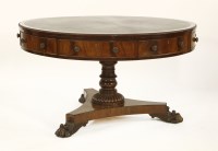 Lot 1034 - A William IV mahogany drum table