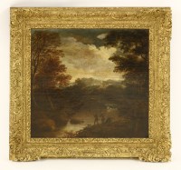 Lot 771 - Follower of Andrea Locatelli
AN ITALIAN RIVER LANDSCAPE WITH FISHERMEN IN THE FOREGROUND
Oil on canvas
44 x 46cm