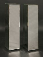 Lot 529 - A pair of contemporary glass pedestals