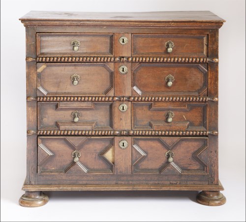 Lot 371 - A Charles ll oak chest of drawers