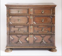 Lot 371 - A Charles ll oak chest of drawers