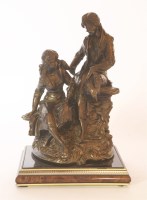 Lot 357 - A composition bronzed finish figure