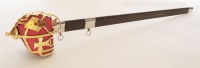 Lot 355 - A modern presentation basket hilt sword and scabbard