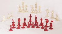 Lot 360 - An ivory chess set