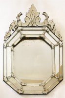 Lot 394 - A Venetian glass wall mirror