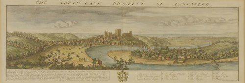 Lot 487 - Samuel and Nathaniel Buck
'THE NORTH-EAST PROSPECT OF LANCASTER'
Hand-coloured engraving