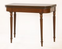 Lot 523 - A George III mahogany demi-lune card table