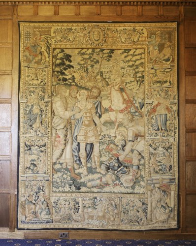 Lot 308 - A Flemish historical tapestry