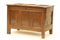 Lot 481 - A late 17th/early 18th century panelled oak coffer