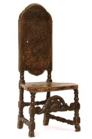 Lot 529 - An 18th century Spanish oak standard chair