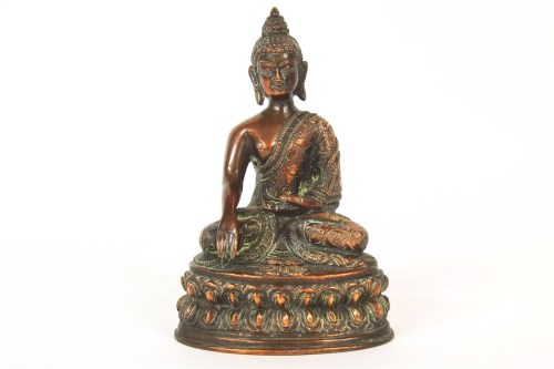 Lot 150 - A Tibetan bronze buddha