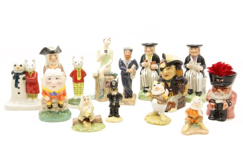 Lot 258 - 14 modern china figures and Toby jugs