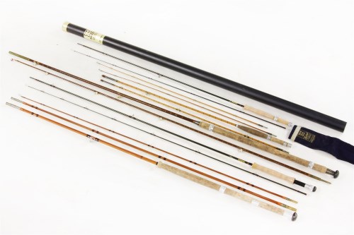 Lot 180 - Fishing equipment: 5 rods including one by James B Walker and three by Hardy