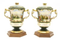 Lot 297 - A pair of Aynsley 'The Jubilee Vase' to commemorate the silver jubilee of Elizabeth II