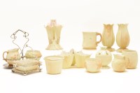 Lot 274 - Worcester Locke & Co blush ivory spill vases