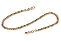 Lot 41 - A 9ct gold hollow curb link Albert chain