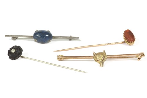 Lot 5 - Assorted stick pins and bar brooches