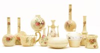 Lot 246 - Royal Worcester blush ivory vases