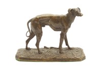 Lot 154 - A bronze greyhound