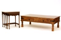 Lot 470 - A South East Asian hardwood coffee table