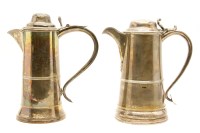 Lot 147 - Two large early 19th century Sheffield plated jugs
