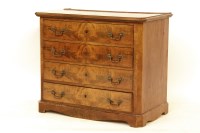 Lot 526 - A 19th century Continental mahogany chest of four drawers