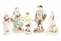 Lot 354 - A pair of After Meissen 19th Century porcelain street sellers