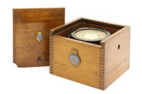 Lot 182 - Ship's compass in mahogany box