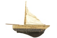 Lot 308 - Welsh wooden model boat