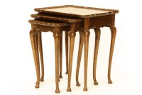 Lot 538 - Nest of burr walnut tables