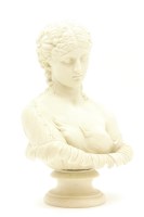 Lot 215 - A Victorian Copeland Parian ware bust of Clytie