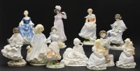 Lot 300 - Eleven porcelain figures