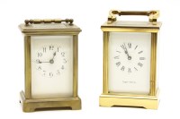 Lot 163 - A Mappin & Webb brass carriage clock