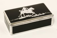 Lot 165 - An American Art Deco black glass cigarette/cigar box
