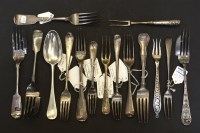 Lot 130A - The Bill Brown collection of cutlery. 3 silver plated invalid forks