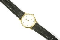 Lot 175 - A ladies gold plated Longines quartz strap watch