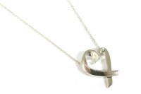 Lot 31 - A sterling silver Tiffany Loving Heart necklace