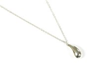 Lot 77 - A sterling silver Tiffany teardrop necklace